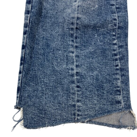 American Eagle Wide Leg Stretch Denim Jeans Womens Medium Wash Size 0 - Picture 5 of 8